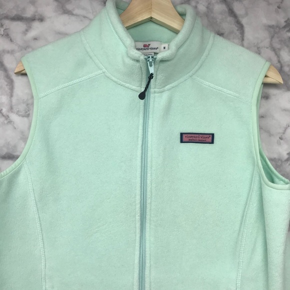 Vineyard Vines Mint Green Fleece Vest - Picture 7 of 10